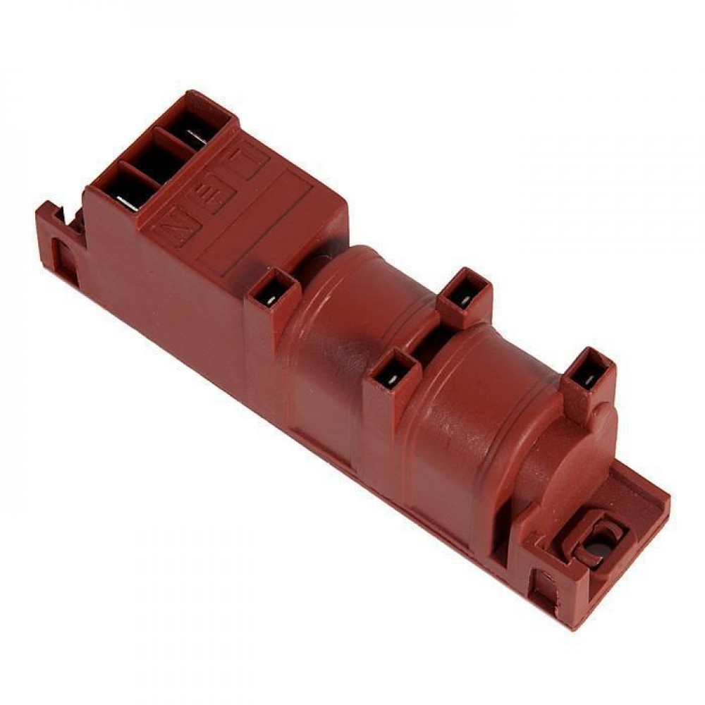 Блок розжига (генератор искры) для газовой плиты и духовки универсальный (IGN-8466, 2 входа / 6 выходов)